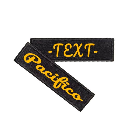 P24S 2 stück Klettsticker Wunschlogo für Taktische Hundegeschirr - Kleine, Schwarz