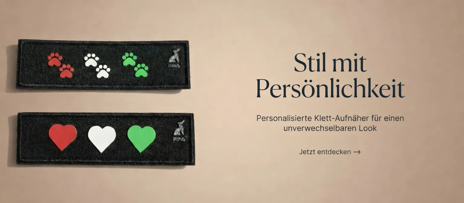 Klettsticker Wunschlogo für Julius-K9 Hundegeschirre